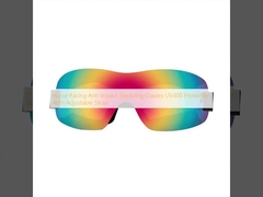 At Yarışı Çarpışma Karşıtı Skydiving Gözlükler UV400 Düzenlenebilir Kemerle Koruma