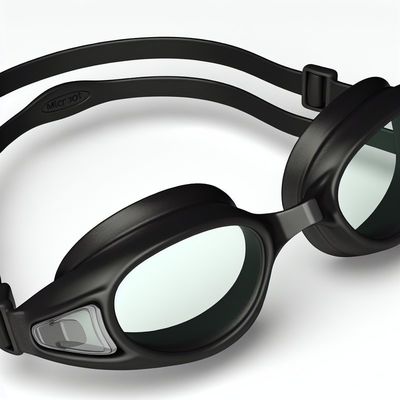 Black Anti Fog Swimming Goggles with Silicone Gasket