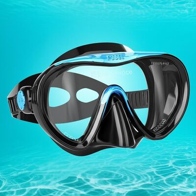 Silicone Mouthpiece Diving Snorkel Mask Featuring Tempered Glass Lens Outdoor Leisure Style Designed for Performance and Comfortable